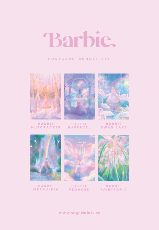 Barbie Postcard Bundle Set