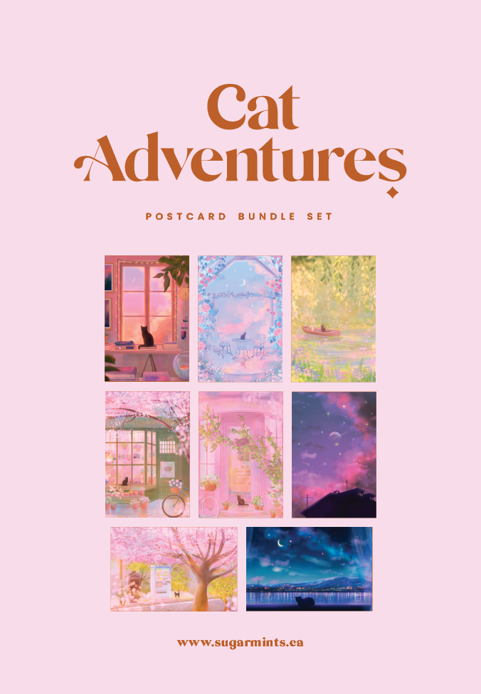 Cat Adventures Postcard Bundle Set