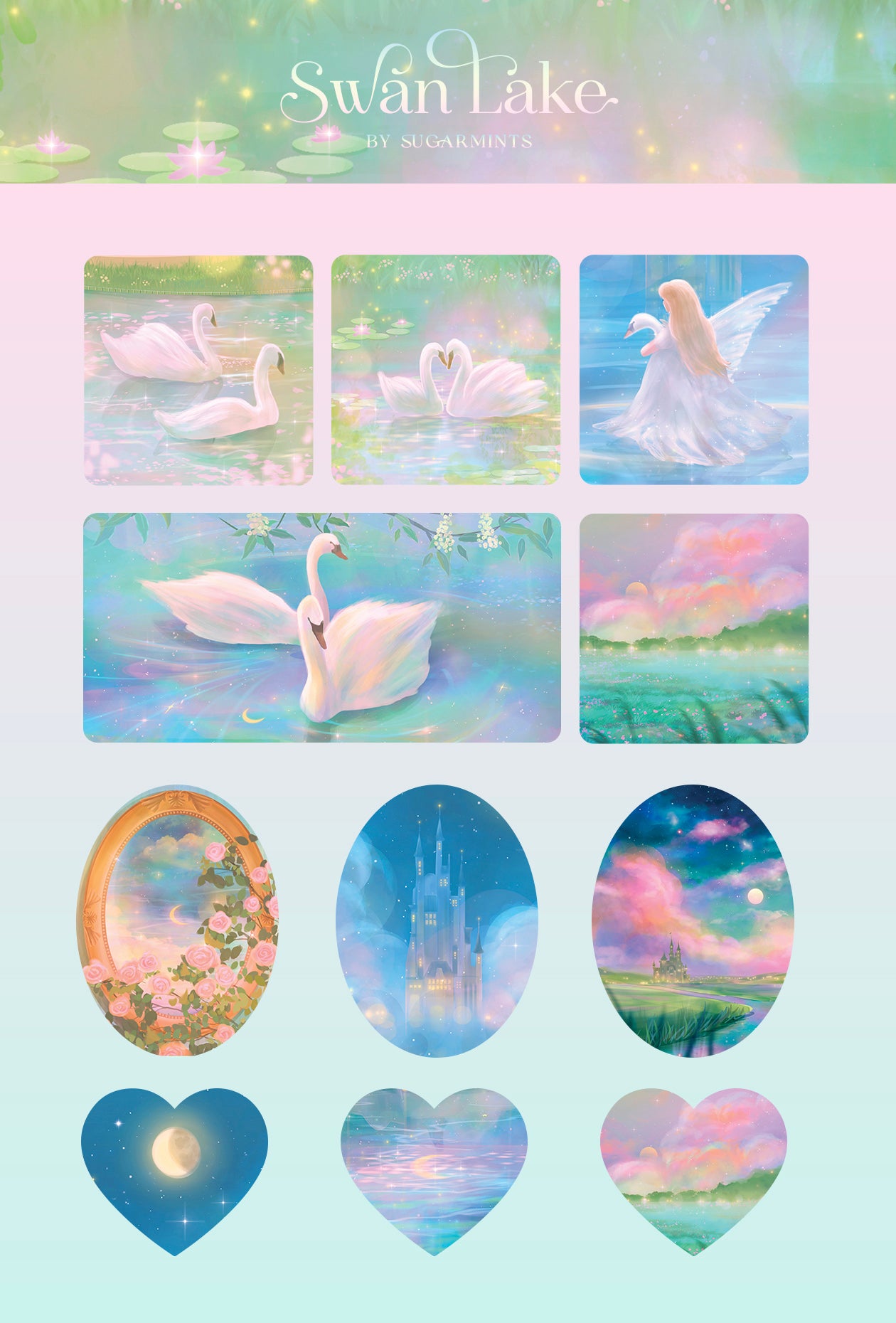 Choose Any 4 Sticker Sheets Set