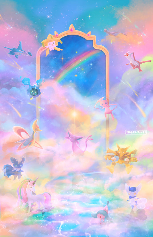 Postcard: Psychic Type Pokemon