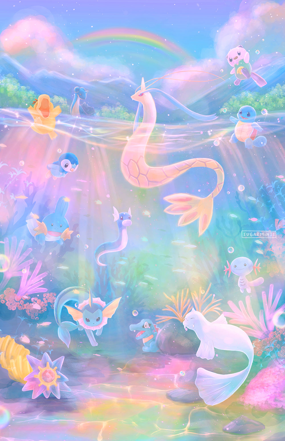 Poster: Water Type Pokemon
