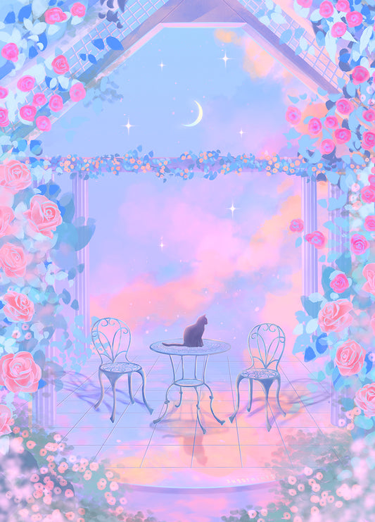 Poster: Roses and Clouds