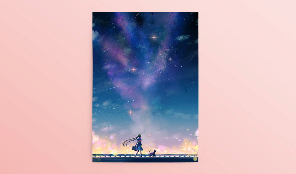 Postcard: Sailor Moon & Luna - Sugarmints Artstore