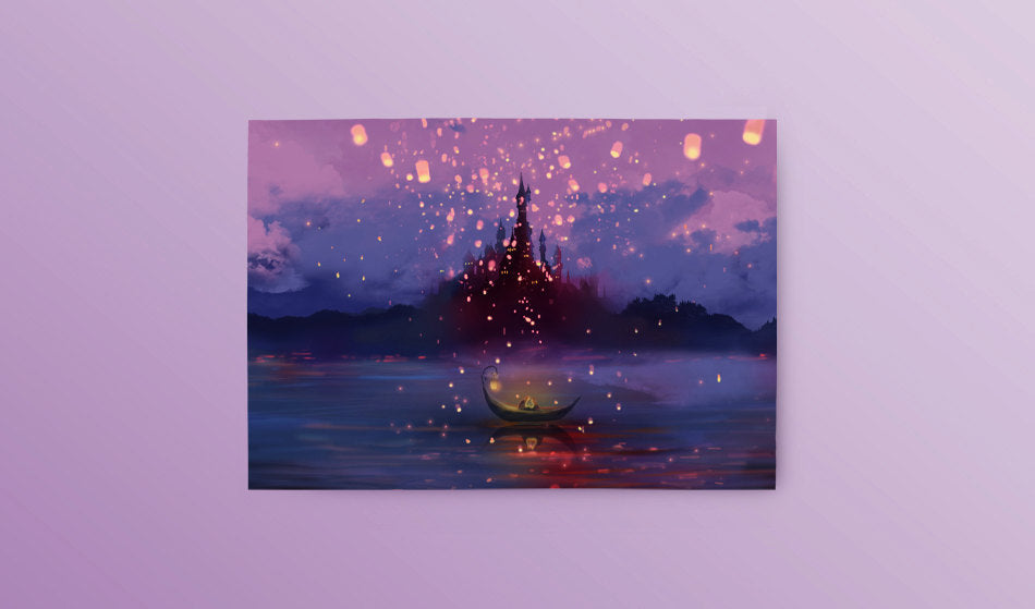 Postcard: Away with You - Sugarmints Artstore