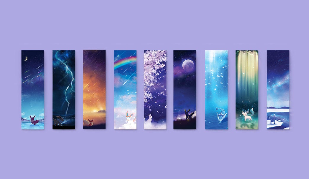 Pokemon Eeveelutions Bookmark Set - Sugarmints Artstore
