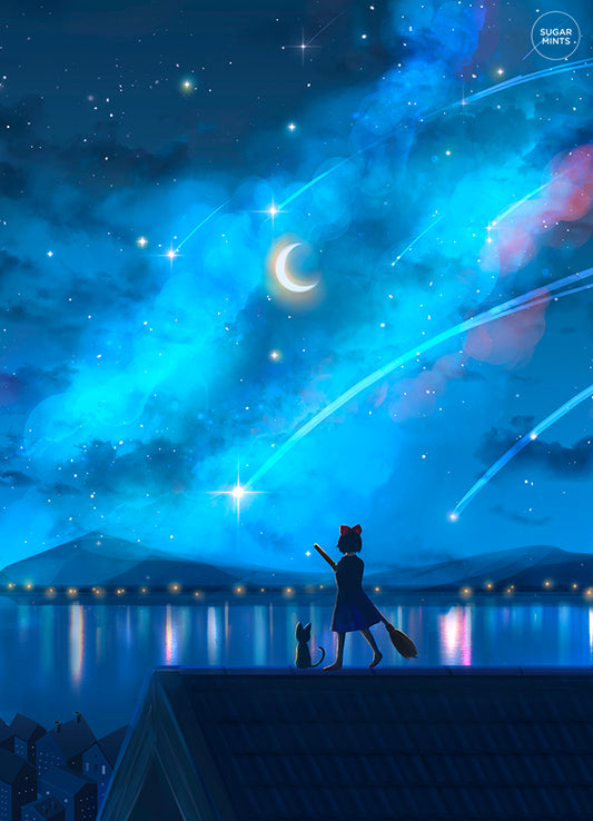 Poster: Kiki and Jiji - Sugarmints Artstore