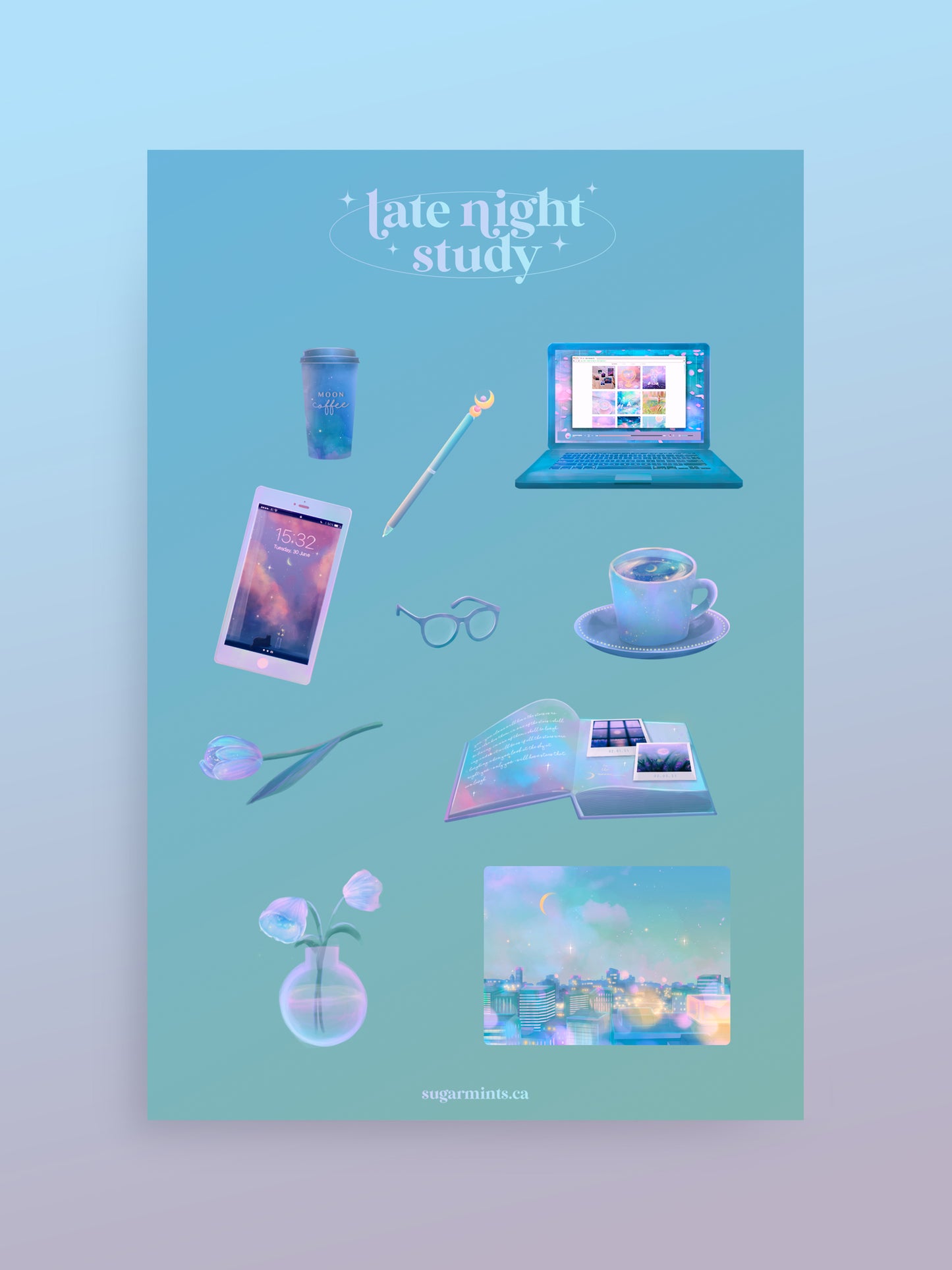Aesthetic Object Sticker Sheets