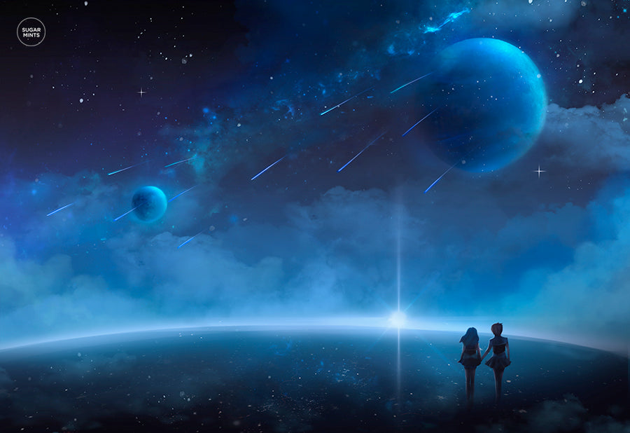 Postcard: Neptune & Uranus - Sugarmints Artstore