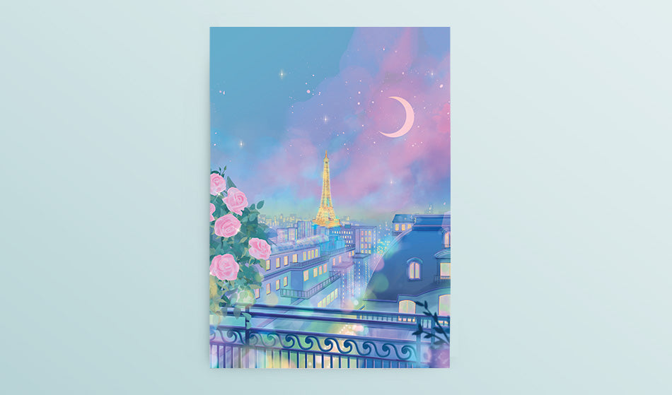 Postcard: Night in Paris
