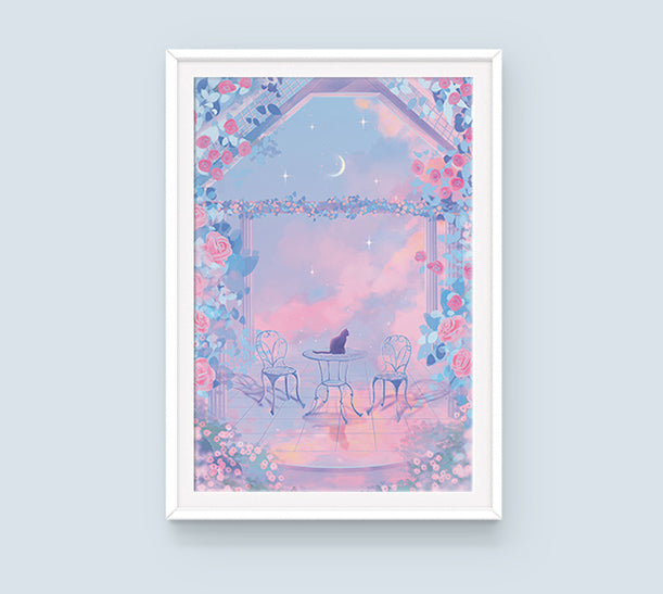 Poster: Roses and Clouds