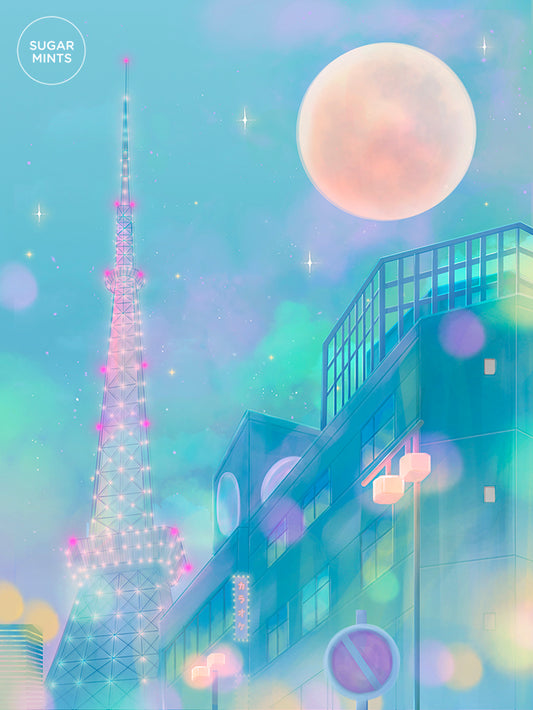 Postcard: Pastel Tokyo Nights - Sugarmints Artstore