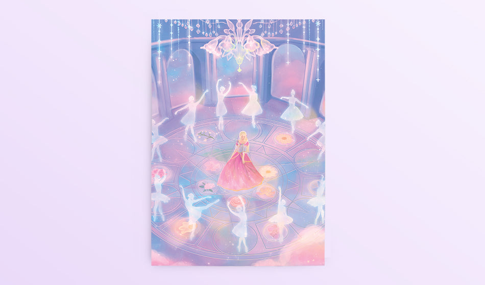 Postcard: Barbie in 12 Dancing Princesses