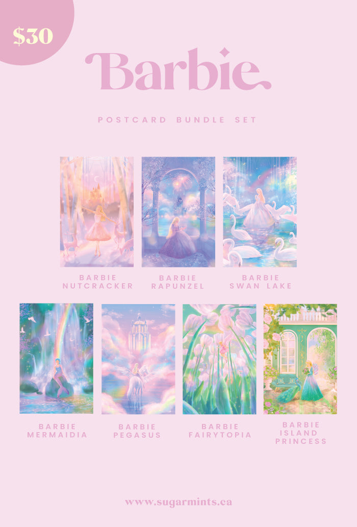 Barbie Postcard Bundle Set