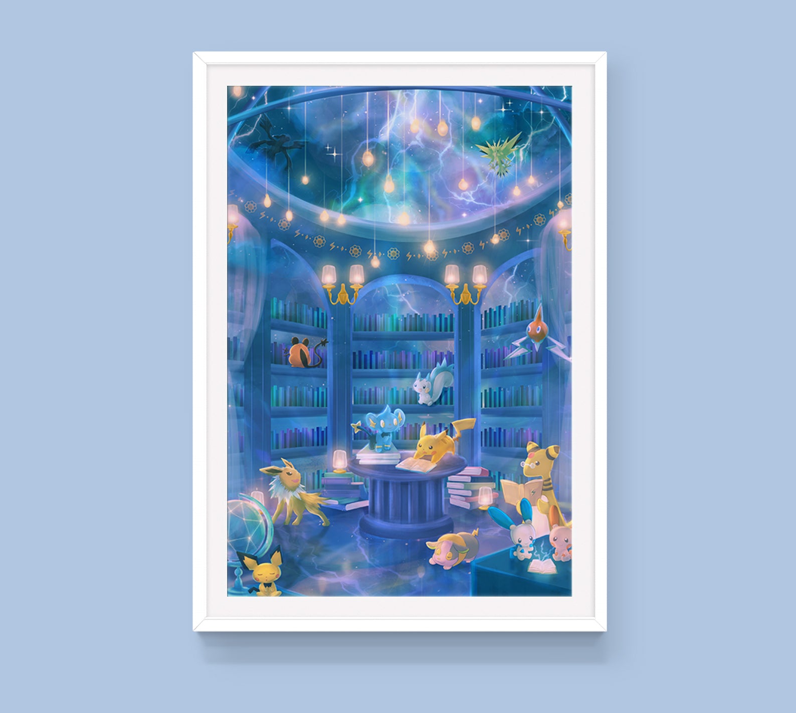 Electric type Pokemon Aesthetic Library print by Sugarmints