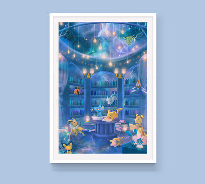 Electric type Pokemon Aesthetic Library print by Sugarmints