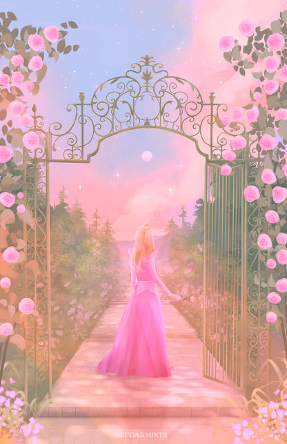 Postcard: Princess Aurora (Pink Dress)