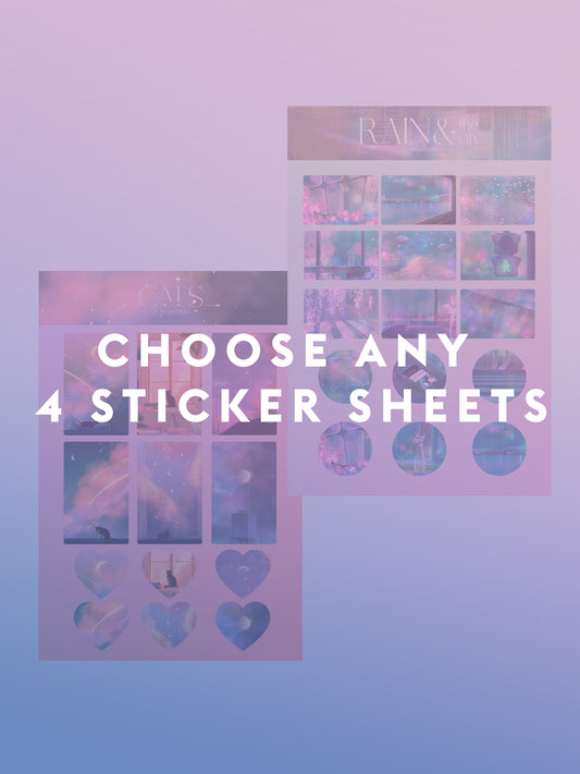 Choose Any 4 Sticker Sheets Set