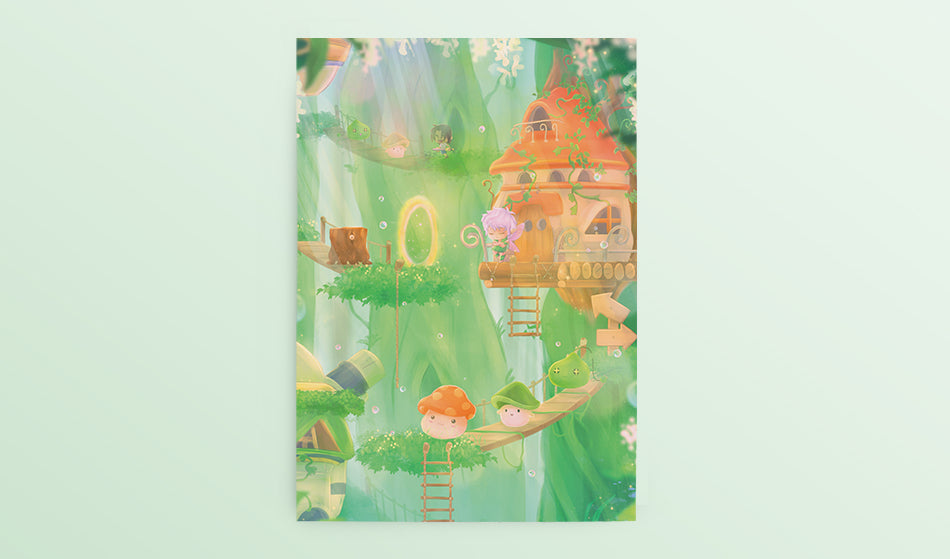 Postcard: Ellinia (Maplestory)