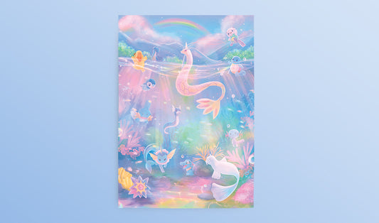 Postcard: Water Type Pokemon