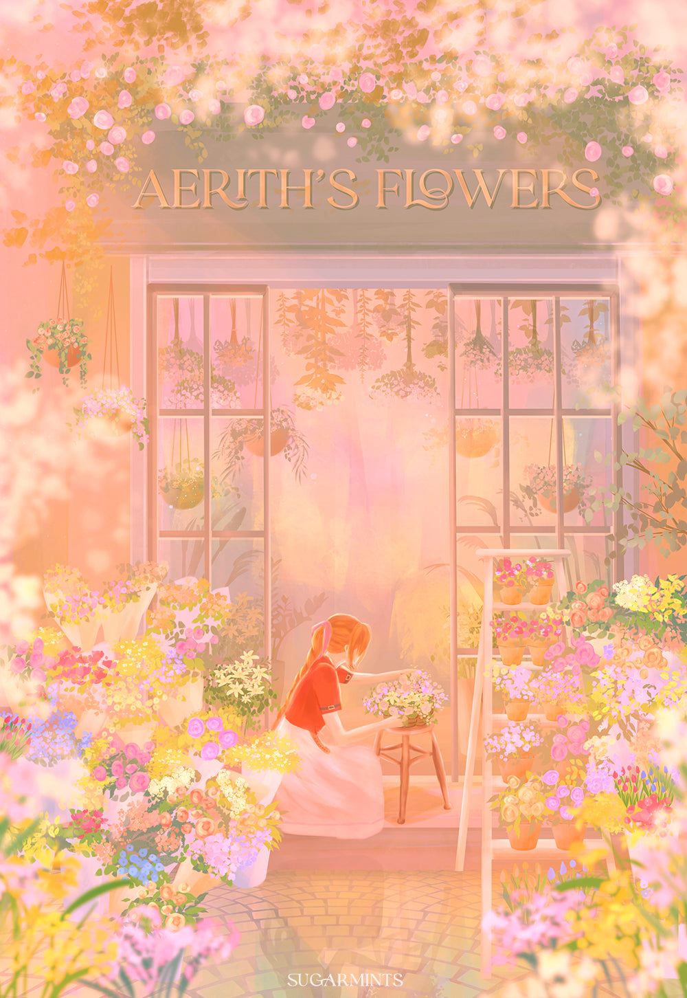 Postcard: Aerith's Flower Shop