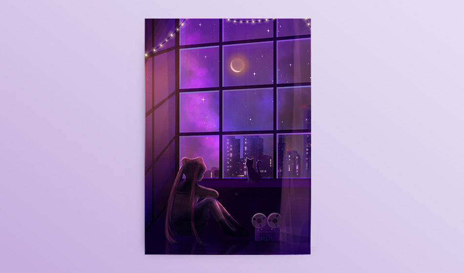 Postcard: Alone with the Music - Sugarmints Artstore