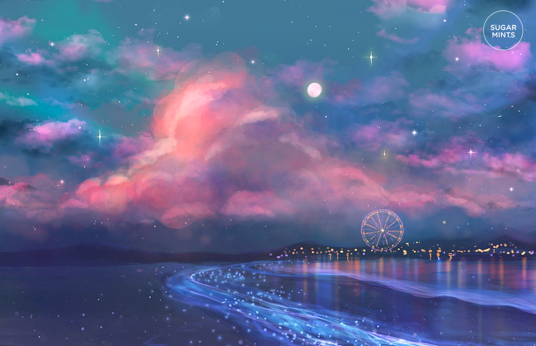 Postcard: Ocean of Stars - Sugarmints Artstore