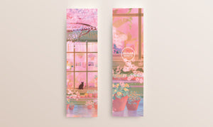 Bookmark: Flowers and Books