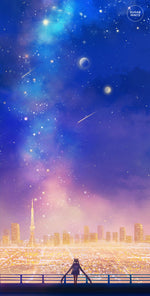 Load image into Gallery viewer, Postcard: Cosmic Love - Sugarmints Artstore
