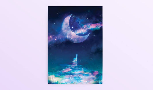 Postcard: Moon River - Sugarmints Artstore
