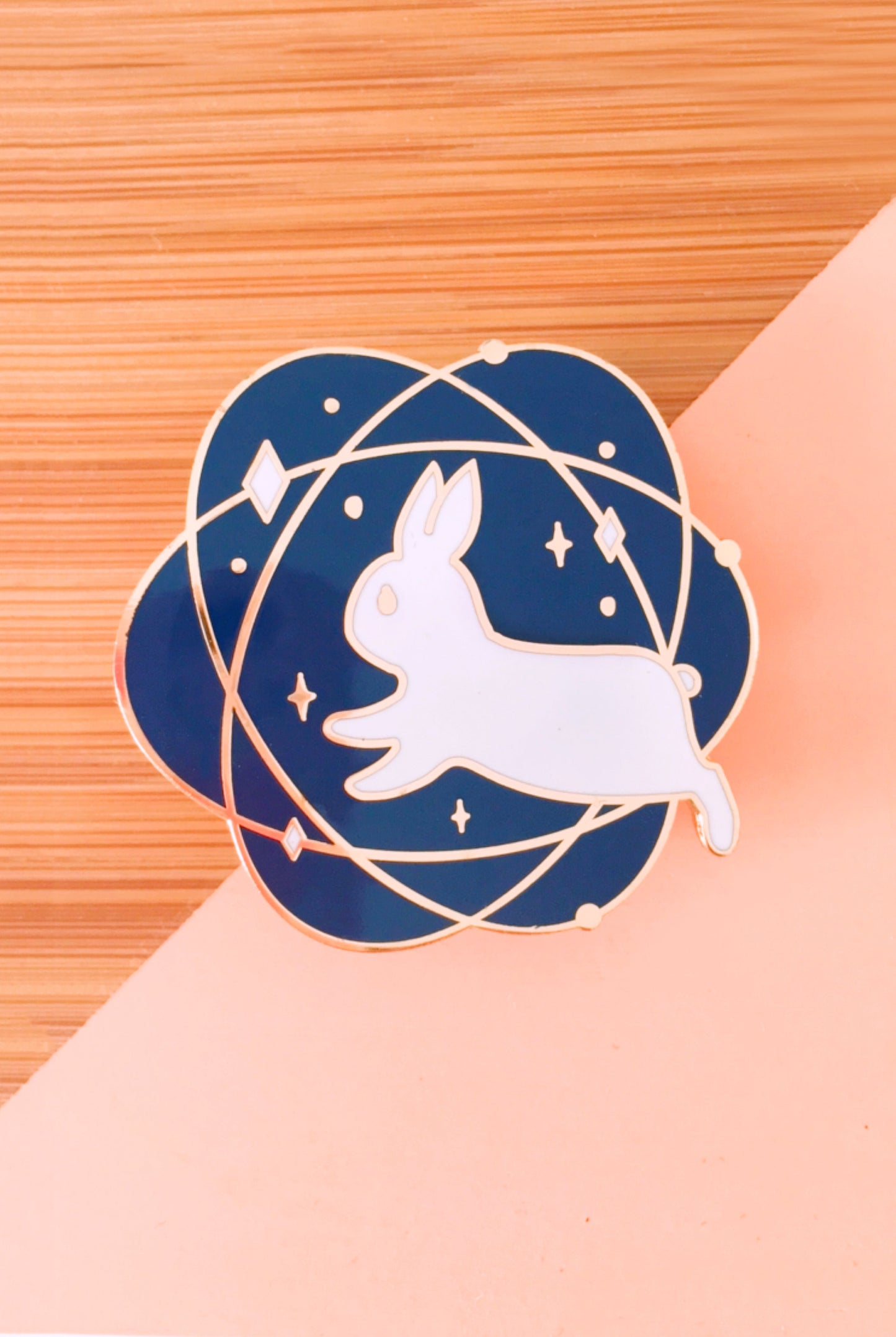 Atomic Rabbit Enamel Pin - Sugarmints Artstore