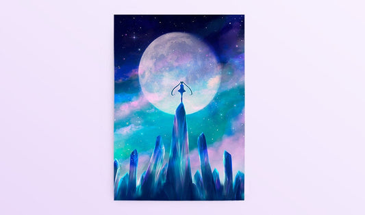 Postcard: Moon Crystals - Sugarmints Artstore