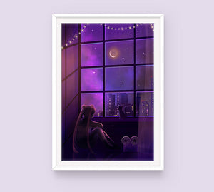 Poster: Alone with the Music - Sugarmints Artstore
